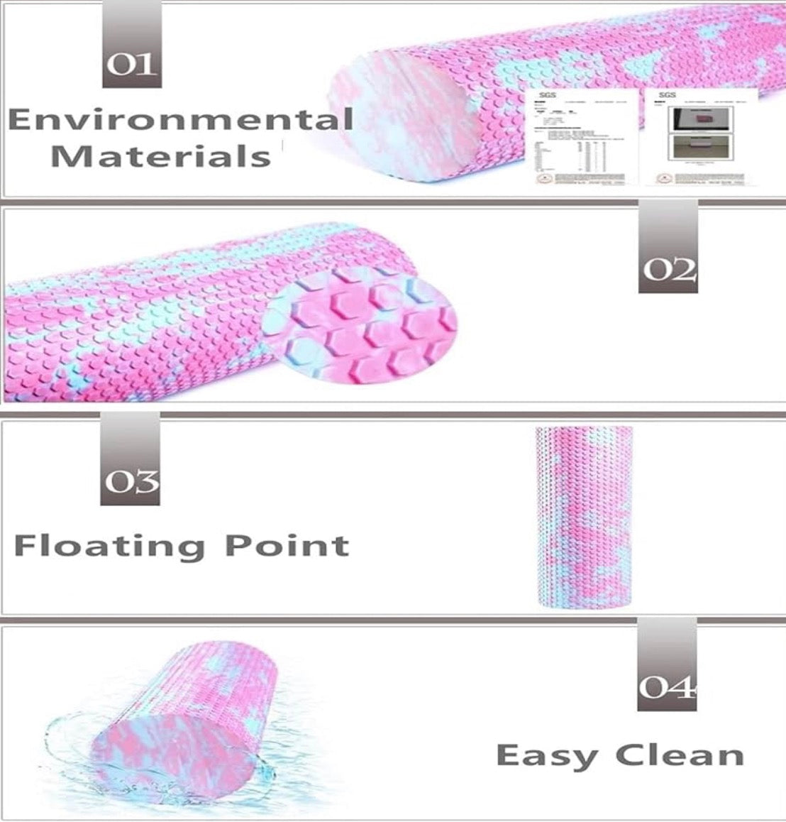 Iridescent Cloud Yoga Foam Roller for Body Massage
