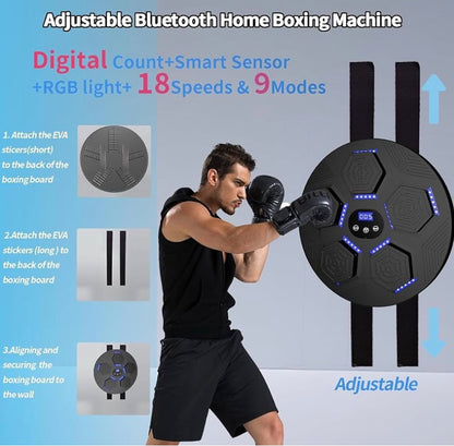 Smart Bluetooth Punching Machine with Light for Home Fitness
