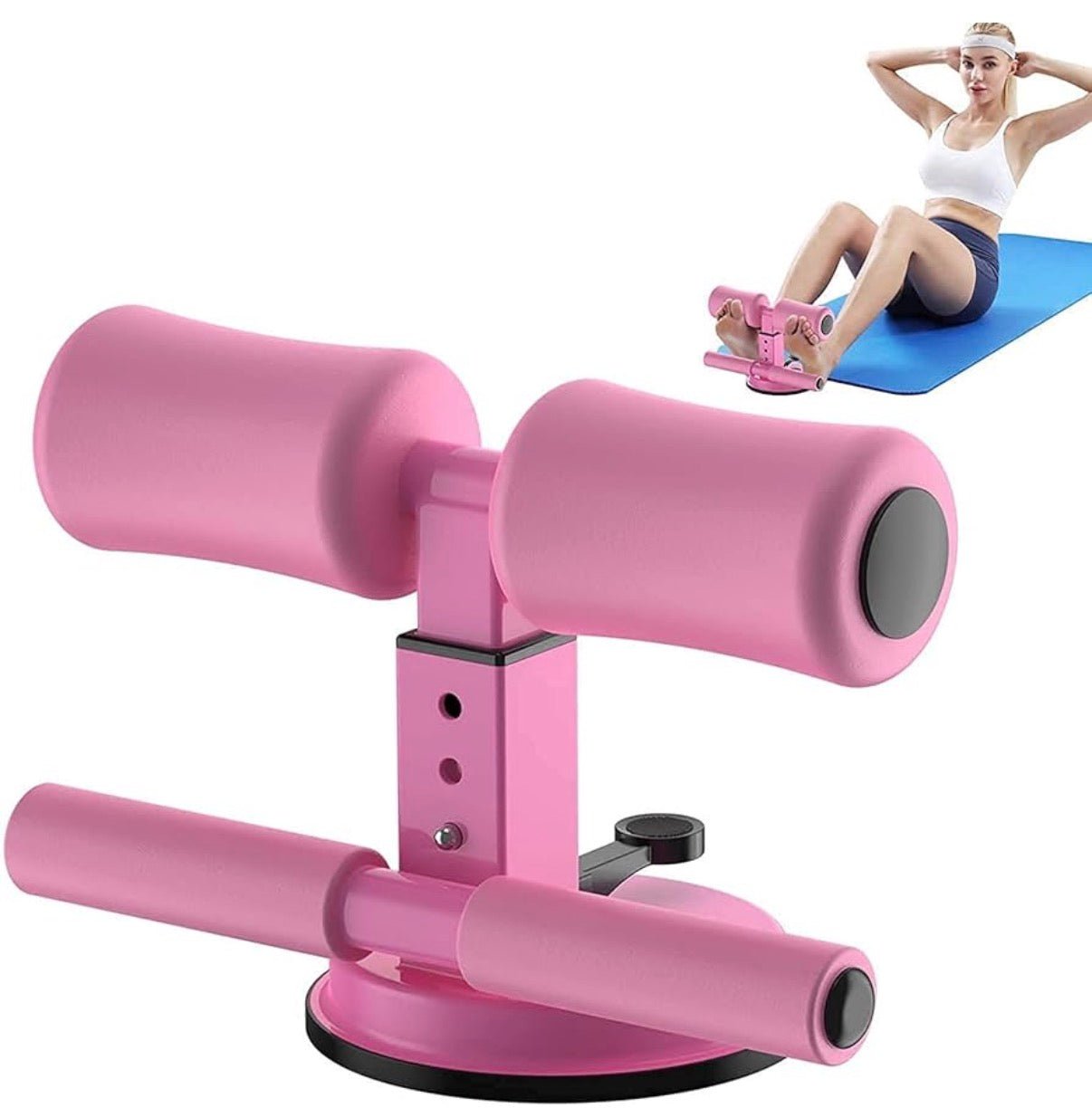 Sit-Up Assistant for Home Fitness with Suction Fixation