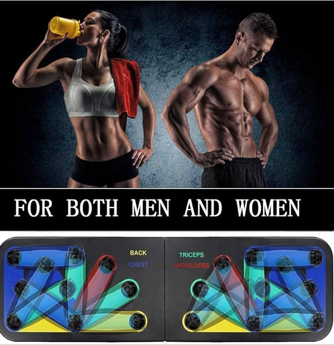 Multipurpose Push-Up Board for Beginners (W Shape)