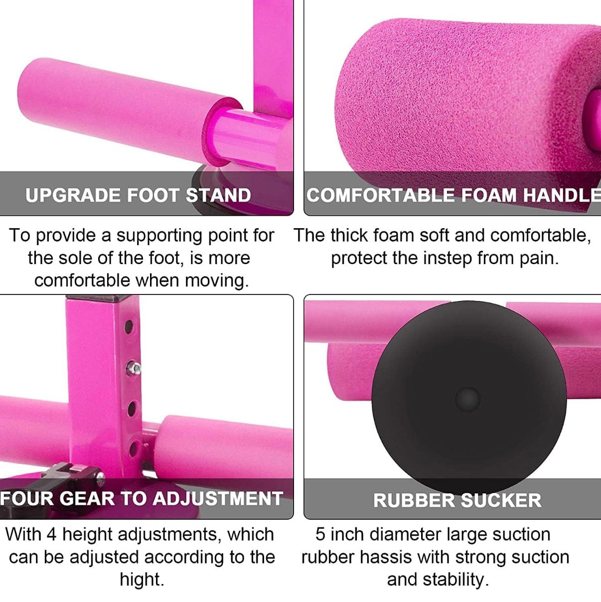 Sit-Up Assistant for Home Fitness with Suction Fixation