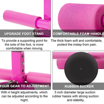 Sit-Up Assistant for Home Fitness with Suction Fixation