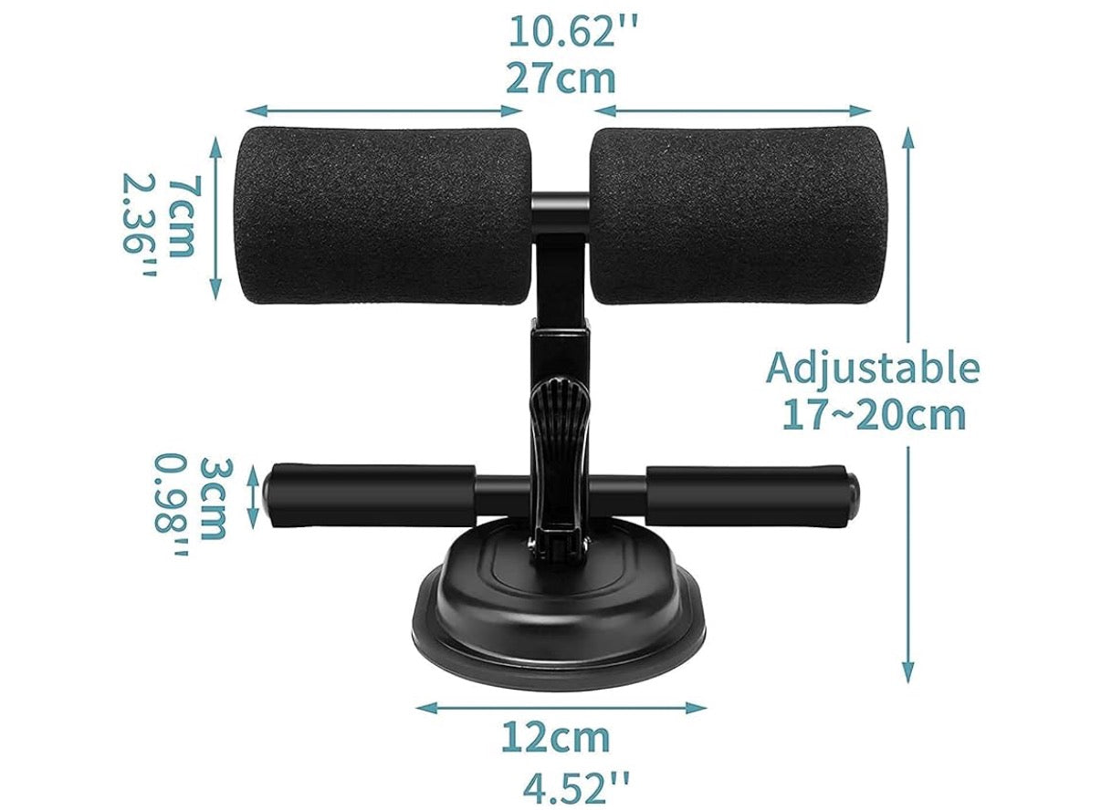 Sit-Up Assistant for Home Fitness with Suction Fixation